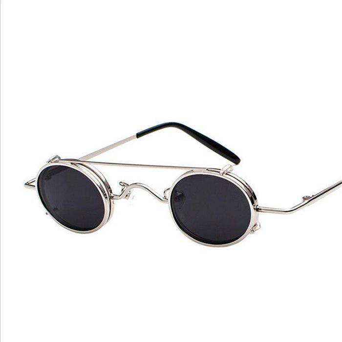 WTEMPO 2019 New Style Metal Steampunk Sunglasses Women Men Retro Removable lightweight Oval Sun Glas
