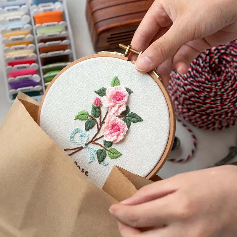 Embroidery Diy Beginner Self-embroider Making Children's Embroidery Gift Novice Ribbon Embroidery
