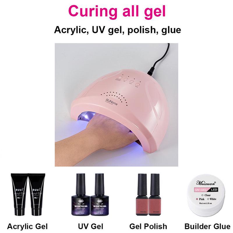 Nail art set 48W UV LED lamp Dryer Gel Nail Polish Set kit Nail Tools Gel Varnish manicure tools kit