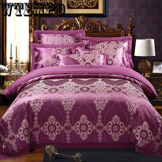 Comfortable Satin Jacquard Bedding Sets Bedding Sets Luxury Bedding Set Duvet Cover Bedspread