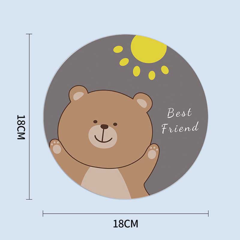 1pcs/2pcs Cartoon Coaster Diatom Mud Absorbent Pad Cute Wash Pad Dining Table Heat Insulation Anti-scalding Tea Coaster