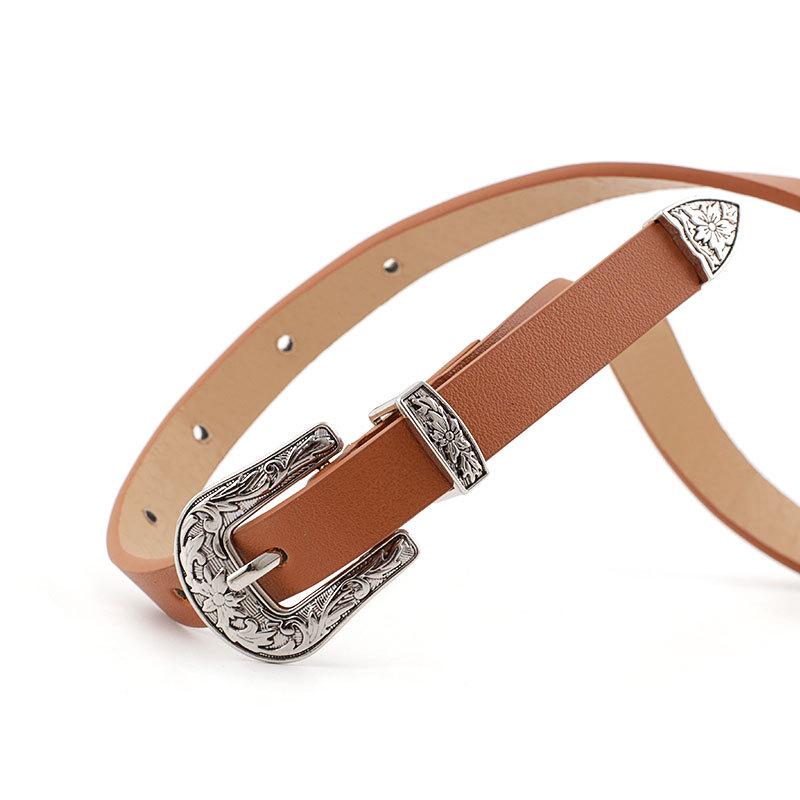 Waist Belt Fashion Women Waist Pin Buckle Belt Waistband Metal Round Ring Circle
