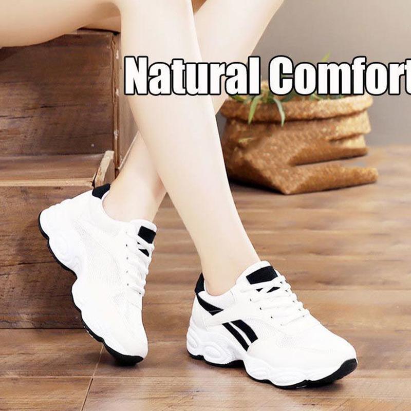 Platform Comfortable Travel Running Shoes Casual Student Breathable Sneakers All-match Women's Walking Sneakers