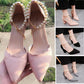 Women Pumps Fashion Women Shoes Spring/autumn Chunky High Heel Pointed Toe Flock Wedding Pumps Shoes