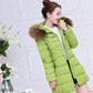 Down Jacket Winter Korean Fashion Big Fur Collar Mid-length Hooded Thick Warm Large Size Jacket Suitable for Women