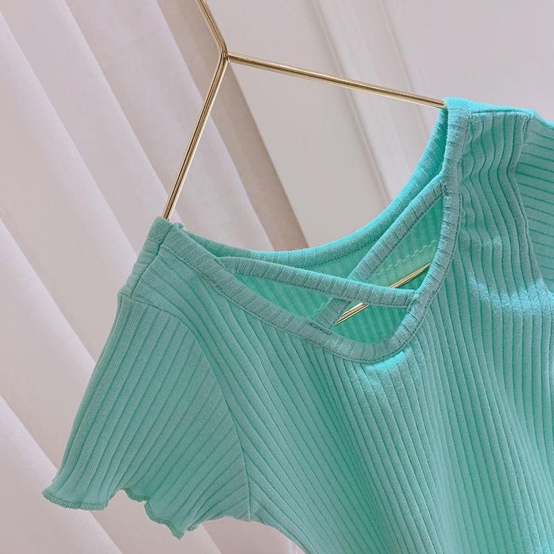Children's Clothing Girls Suit Summer Small and Medium-sized Virgin Baby Fashion Korean Style Short Sleeve Two-piece Trend
