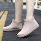 Waterproof Rain Boots Women Rubber Shoes Short Tube Ankle Shoes Water Shoes Shallow Flats Non-slip Rain Boots Fashion Slip on Female Footwear