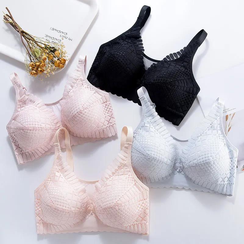Breast Feeding Bra Gathers Anti Sagging Pregnant Women's Bra, Postpartum Feeding Underwear, Front Buckle, Thin Without Steel Ring