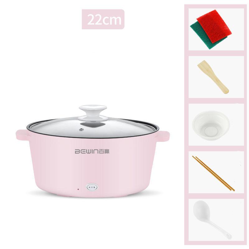 800W Mini Electric Cookware Wok Heat Pot Set Electric Steamer Non-stick Pot Kitchen Supplies for Family