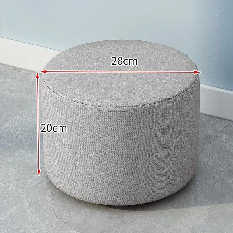 Household Solid Wood Chairs Children Stools Shoe-changing Seats Sofa Stools Short Round Wooden Bench