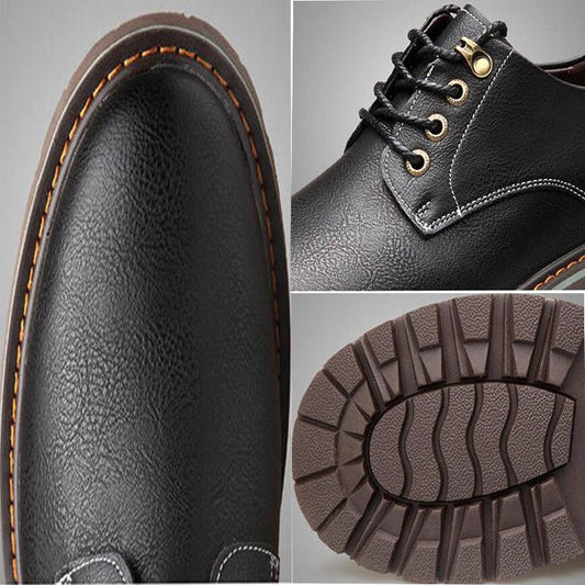 Fashion Men Leather Martin Shoes Luxury Classic Men Shoes Waterproof Martin Shoes Outdoor Footwear