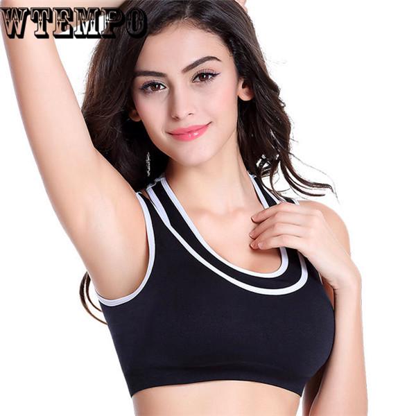 Women Sport Bra Top Fitness Free Size Letters Yoga Bra Black White Sport Underwear Running Yoga Gym