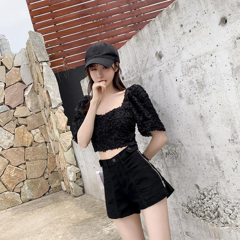 Large Size Women's Wide-leg Pants, Fat Girl Shorts, Women's Thin Summer 200 Pounds Were Thin, All-match Denim Shorts Women