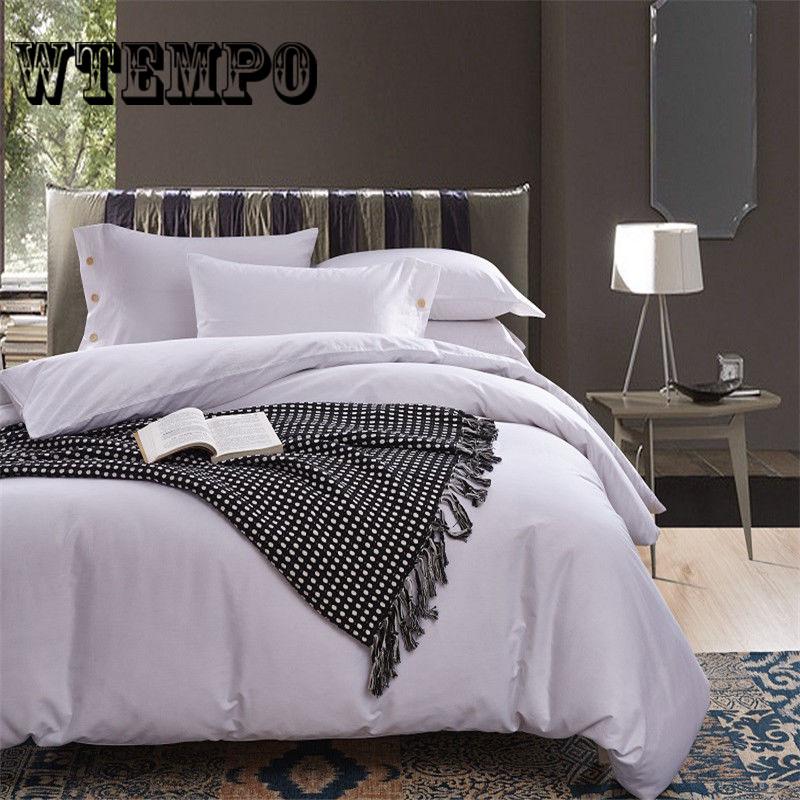 4Pcs Solid Color Bedding Set Duvet Cover Cushion Sets Linen Bed Sheet Bed Sets Include