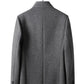 Men's Spring and Autumn Coat Men's Mid-length Woolen Solid Color Lapel Coat Men's Trench Coat