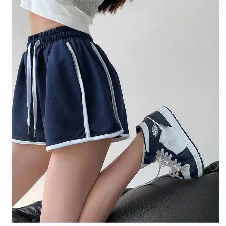 Women's Classic Side Striped Sports Shorts Loose and Thin Wide Leg Pants Casual Yoga Pants Running Shorts for Women Cute Jogging Pants Golf Short