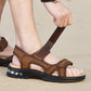 Sandals Men's Summer Leather Soft Bottom Sports Casual Shoes Outdoor Men's Air Cushion Beach Shoes