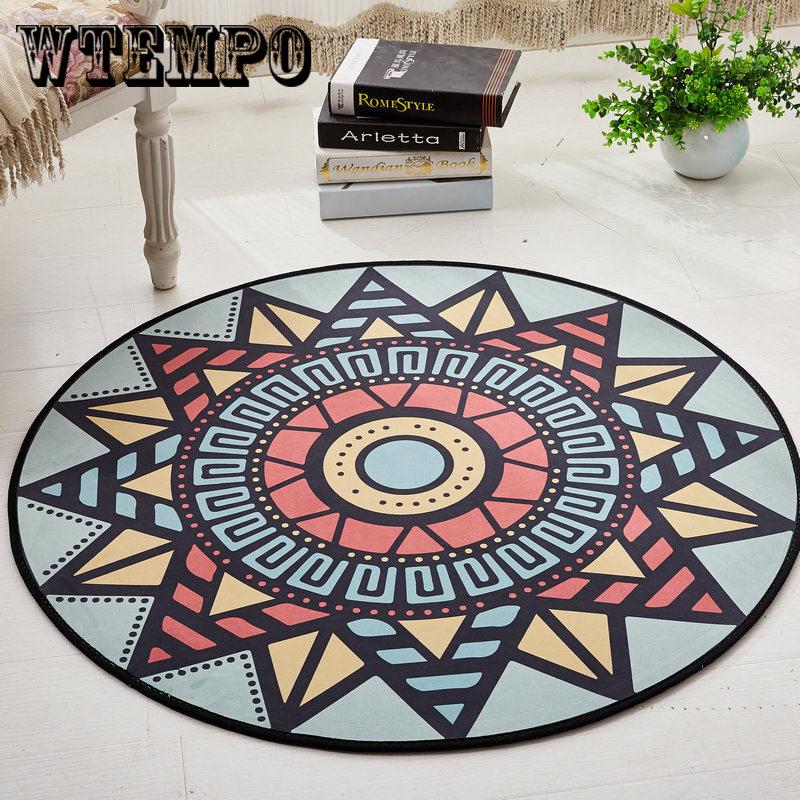 European Geometric Round Carpet For Living Room Rugs And Carpets Computer Chair Floo