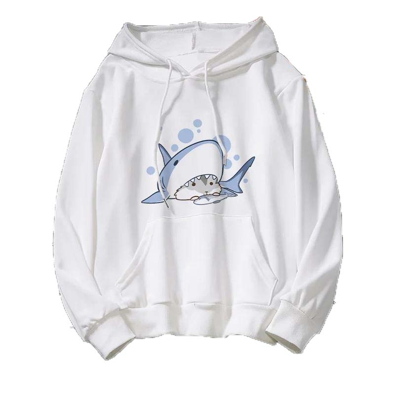 Sweater Hooded Cartoon Print Hedging Student Loose and Versatile Couples Spring and Autumn Jacket