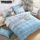 Brand Duvet Cover Sets Retro Blue Quilt Duvet Cover Bed Sheet Home Textile Bedroom