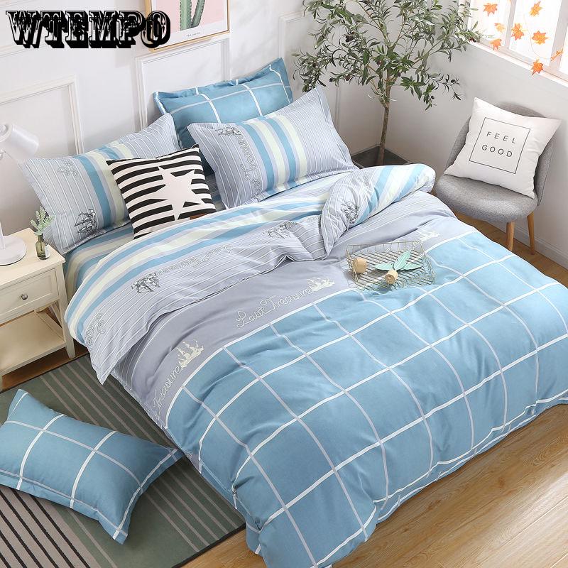 Brand Duvet Cover Sets Retro Blue Quilt Duvet Cover Bed Sheet Home Textile Bedroom