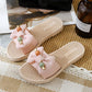 Slippers Women's Summer Outing Wear Bowknot Flip-Flops Tendon Flat-Bottom Soft Non-slip Home Pregnant Women Beach Slipper