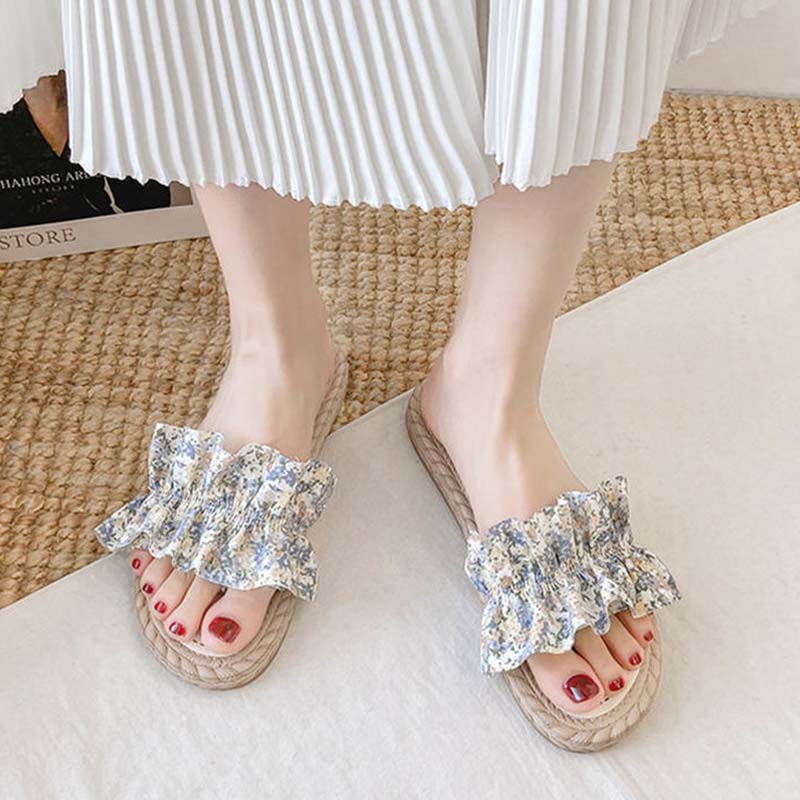 Flower Fairy Sandals and Slippers for Women's Outer Wear Summer Fashion All-match Beach Shoes