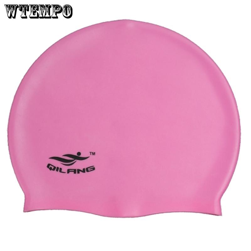 WTEMPO Swim Cap Adult Waterproof High Elastic Large Professional Silicone Swimming Cap