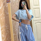Small Daisy Loose High-waisted Trousers Female Korean Student Wide-leg Leggings Pants Slimming Sports Casual Pants