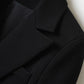 Black Spring and Autumn Small Suit Women's Jacket Loose Design Double-breasted Niche Light Familiar British Style