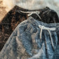 Graffiti Denim Shorts Men's Loose Trend Summer Skateboard Handsome Youth Tide Brand Casual Pants