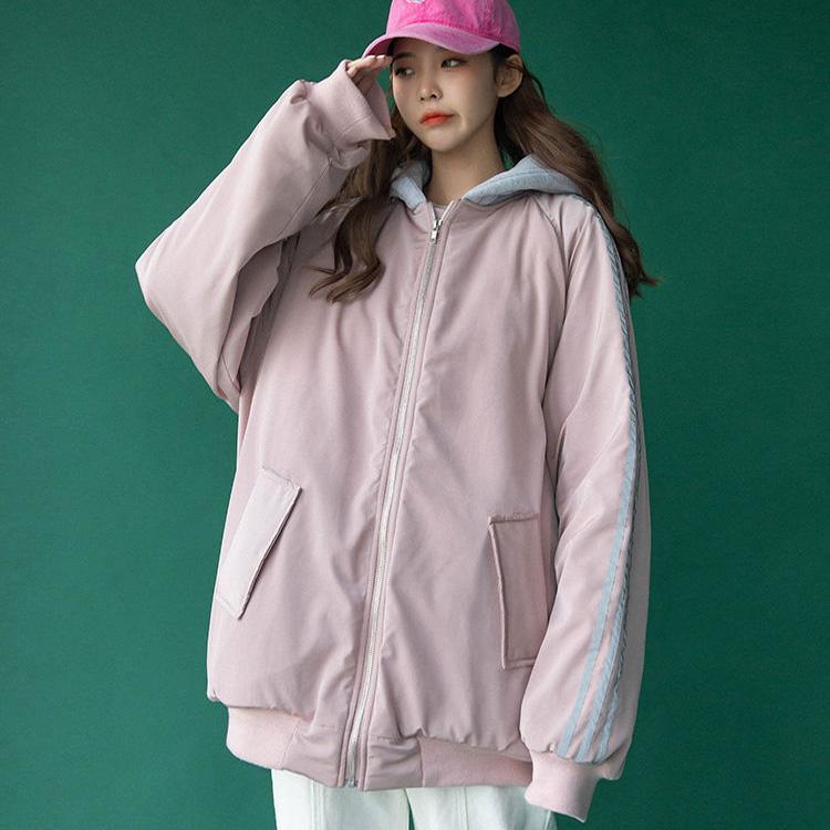 Cotton Jacket Women Winter Korean Version of Loose Ins Tide Hooded Cotton Jacket Short Couple Thickened Quilted Jacket