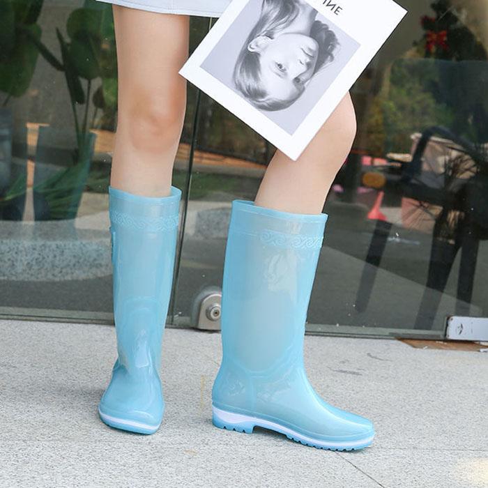 Jelly Rain Shoes Women's High Tube Water Boots Anti-skid Boots Women's Rubber Shoes Waterproof Shoes