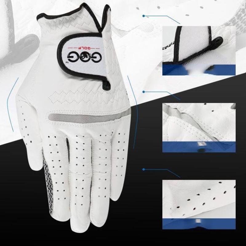 Men's Golf Gloves Sheepskin Non-slip Wear-resistant Left and Right Hand Breathable Sports Gloves Training Golf Gloves
