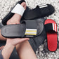 Size38-45 Summer Men Sandals Comfortable Non-slip PU Leather Letter Stripe Beach Slippers Casual Outdoor Slippers Drag Flip Flops