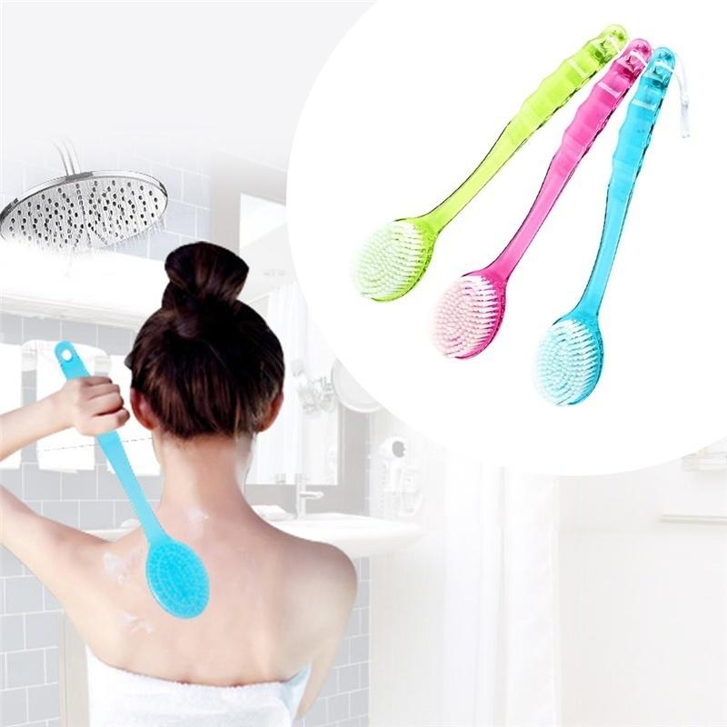 1pc Home Bath Brush Scrub Skin Massage Shower Brush For Back Exfoliation Brush Bathroom Accessories
