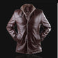 Men's Leather Coat Collar Fur Warm Winter Padded Jacket Waterproof Windproof Jacket XL Jacket