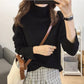 Pofulove Plus Size Thick Half Turtleneck Sweater Women Autumn Winter Loose Knitted Bottoming Shirt
