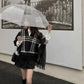 Loose Shawl Cloak Wear on Both Sides, Outer Cardigan Jacket Knitted Sweater Women's Temperament Shawl Cloak Sweater Plaid Cardigan