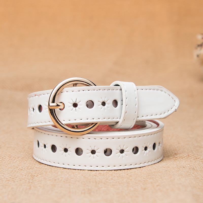 WTEMPO Belt Women's Faux Leather Buckle Skinny Belt Thin Waistband Sashes