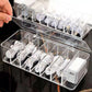 8 Grid Data Cable Storage Box Mobile Phone Charging Cable Charger Compartment Finishing Box Desktop Transparent Storage Box Anti-dust Box