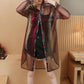 Hooded Shining Cardigan Women's Sun Protection Plus Size Loose Outer Thin Beach Coat Cardigan