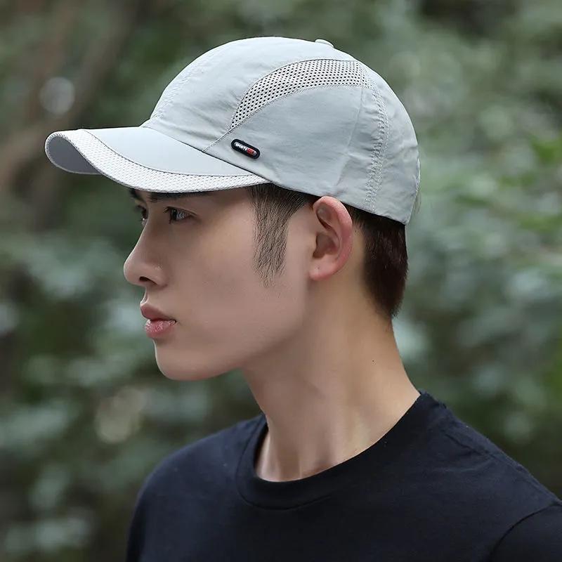 Spring and Summer Men's Quick-drying Hat Baseball Cap Mesh Cap Sports Sun Hat Outdoor Leisure Thin Cap