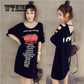 Summer T Shirt Dress Women Vintage Casual Sexy Bodycon Party Wrap  Boho Black Dresses Plus Size