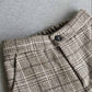 Wide-leg Pants Female Winter Korean Student Woolen Plaid Woolen Casual High-waist Drape and Thin Straight Nine-point Pants