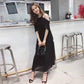 Pofulove S-2XL Women Off Shoulder Chiffon Camisole Dress Slim Sleeveless A-line Vacation Beach Dress