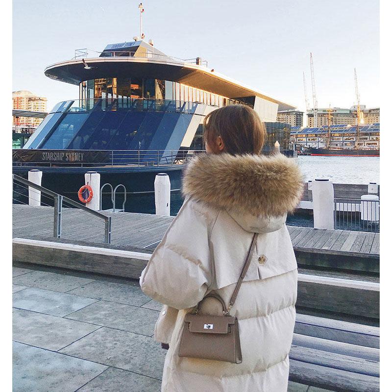 Winter Sisters Wear Student Down Padded Jacket Women Korean Mid-length Thick Fur Collar Padded Jacket