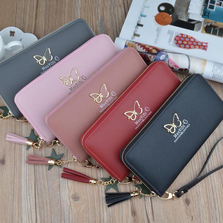 Fashion Lady Purses Wristlet Handbags Women Wallets Long Money Bag Zipper Coin Purse Pocket Cards Ho