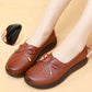 Mother's Shoes Soft-soled Leather Shoes Spring and Autumn Leather Comfortable Women's Single Shoes Non-slip Casual Shoes Ladies Flat Shoes