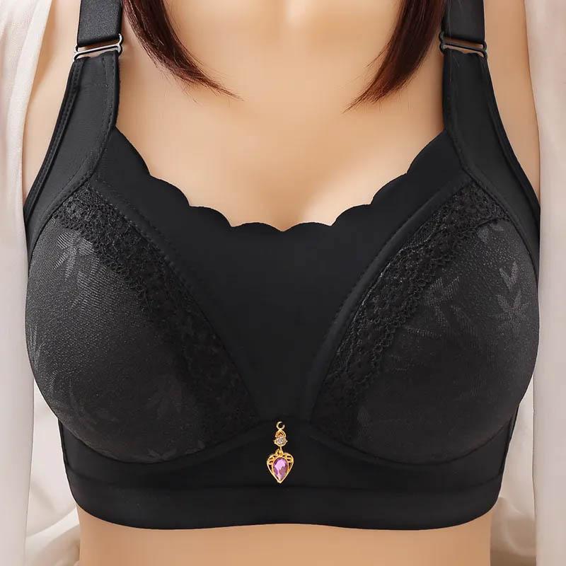 Thin Comfortable Full Cup No Steel Ring Adjustment Anti-sagging Gathering Non-magnetic Underwear Ladies Shaping Breathable Sexy Bra